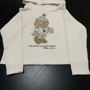Ralph Lauren Girls Polo Hoodie Shirt, Size 7 (SM).